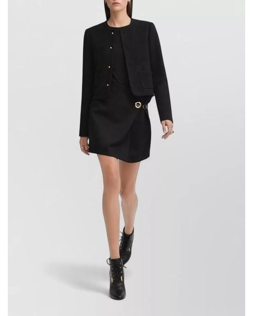 Céline Black Viscose Single Breasted Coat