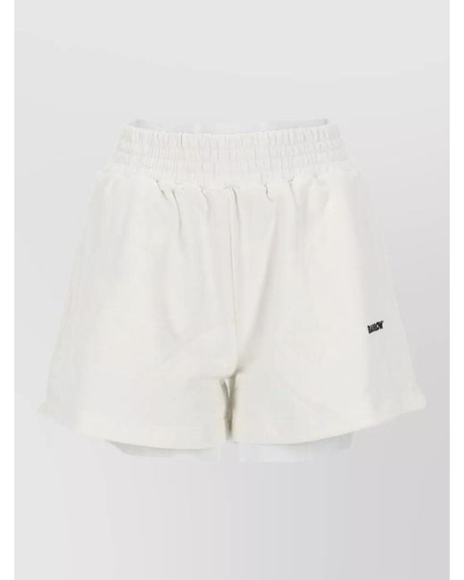 Barrow Natural Lounge Shorts Elastic Waistband Logo Detail