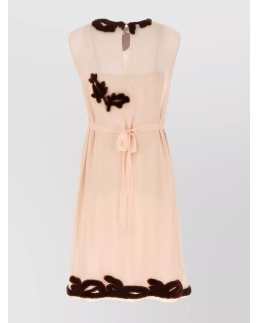 Prada Natural Silk Midi Dress