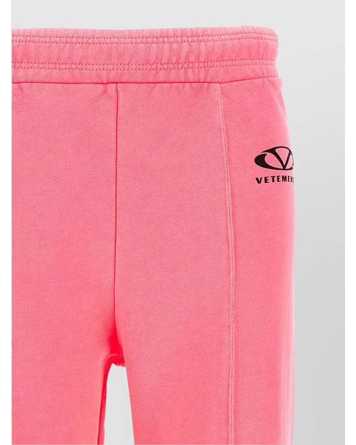 Vetements Pink Logo-Print Track Pants