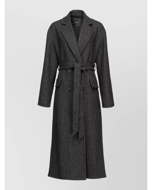 Pinko Black Single Breasted Coat