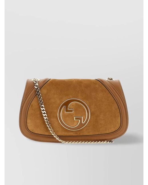 Gucci Brown Medium Blondie Shoulder Bag With Chain Strap