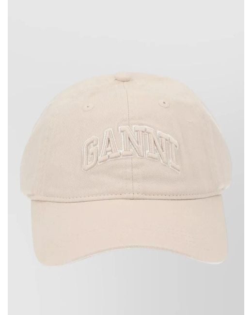 Ganni Natural Organic Cotton Baseball Cap