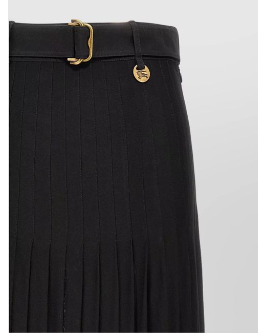 Burberry Black Pleated Skirt
