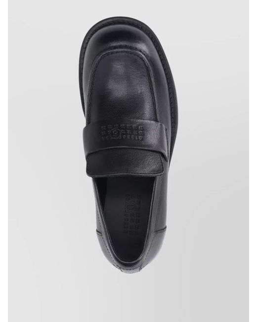 MM6 by Maison Margiela Black Leather Loafers for men
