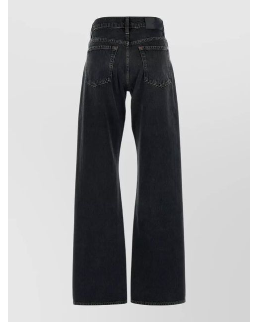 7 For All Mankind Blue Denim Wide-Leg Trousers