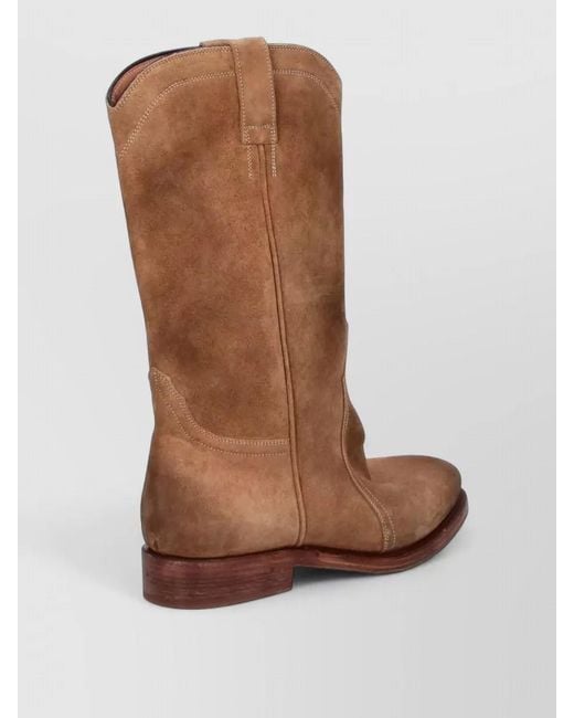 Jil Sander Brown Leather Ankle Boots for men