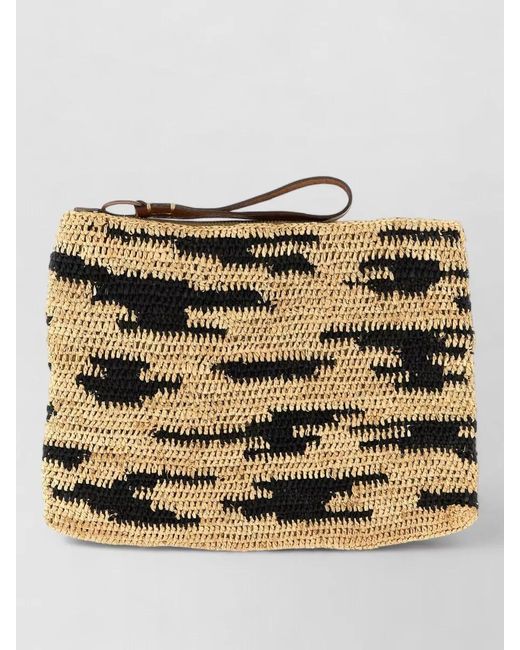 IBELIV Metallic Ampy Clutch Bag Woven Texture Strap