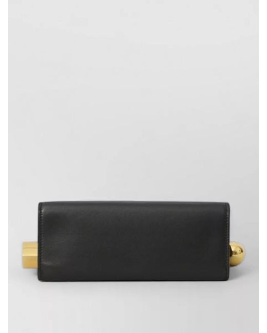 Jacquemus Black Le Rond Carré Mini Leather Shoulder Bag