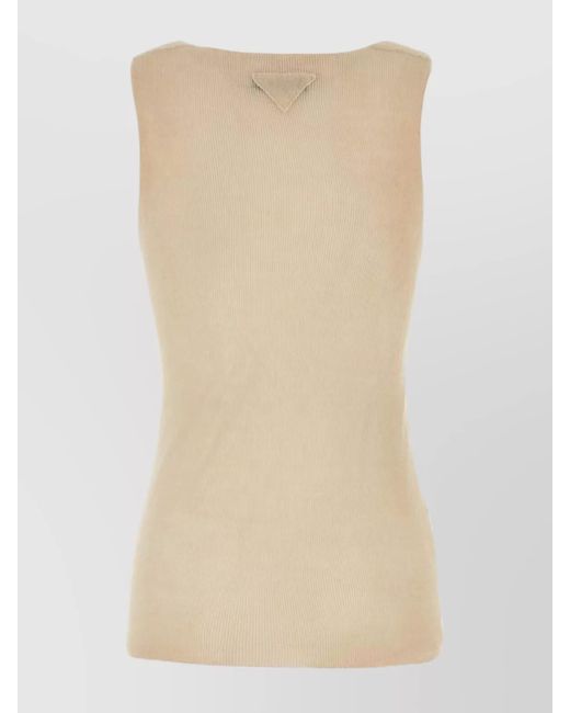 Prada Natural Cotton Tank Top