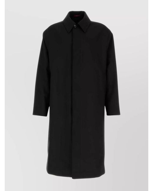 Gucci Black Wool Single Breasted Coat for men