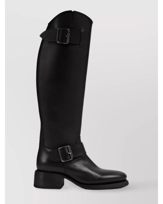 DSquared² Black Leather Heeled Boots