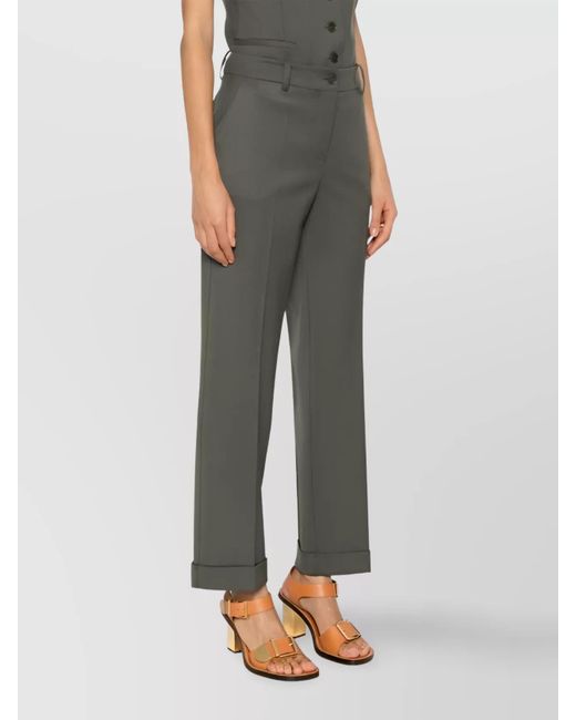 P.A.R.O.S.H. Gray Wool Slim-Fit Tailored Trousers