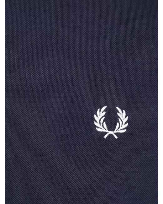 Fred Perry Blue Cotton Polo Shirt for men