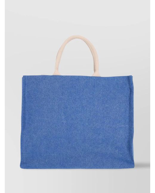 Marni Blue Museo Large Cotton Tote Bag