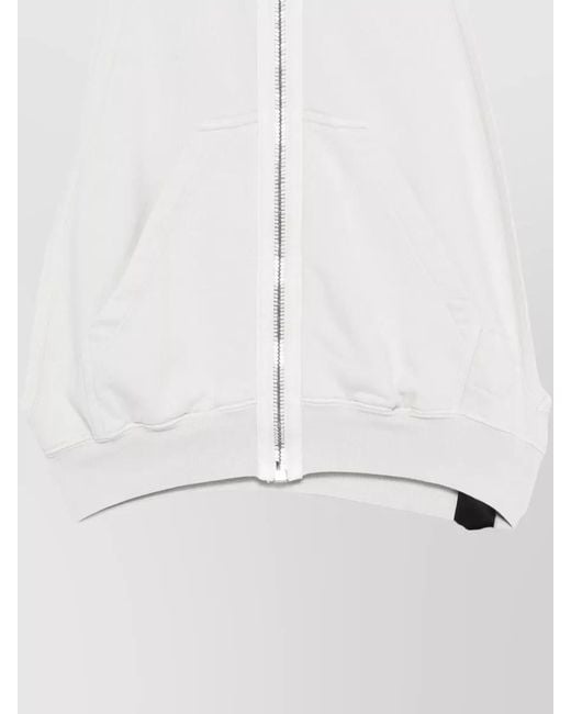 Rick Owens White Cyclops Sleeveless Knit Hooded Top