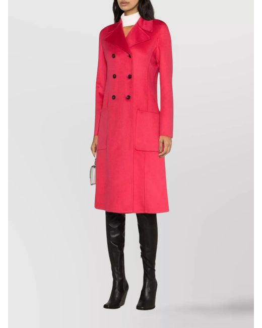Lanvin Red Double-Breasted Coats