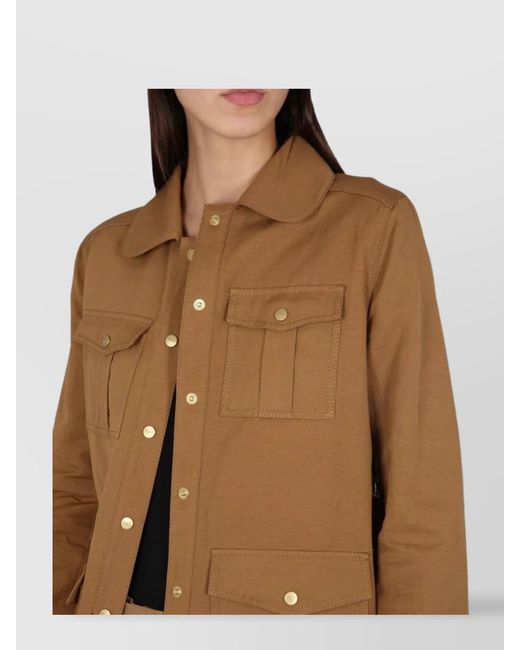 Fay Natural Cotton Linen Safari Jacket