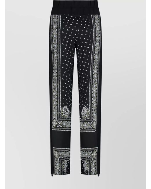 Pinko Gray Wide-Leg Trousers