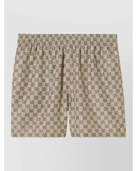 Gucci Natural Polyester Swim Shorts for men