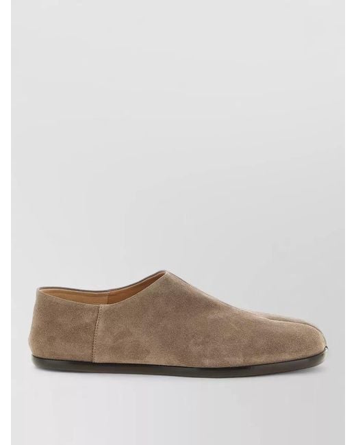 Maison Margiela Natural Tabi Flat Loafers Open Toe Design for men