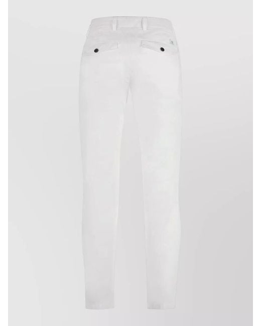 Department 5 White Prince Chino Trousers Belt Loops Pockets for men