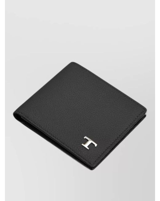 Tod's Black Leather Bifold Wallet for men