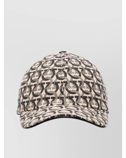 Ferragamo Natural Gancini Baseball Cap All-Over Print for men