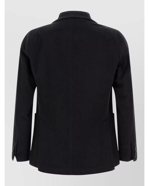 Tagliatore Black Cashmere Double-Breasted Blazer for men