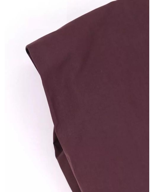 Alysi Purple Cotton Top Tie Waist Round Neck