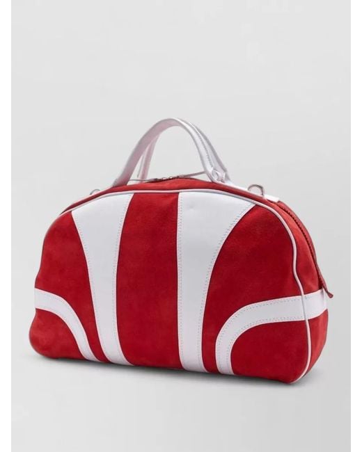 Dries Van Noten Red Dustin Medium Leather Shoulder Bag for men