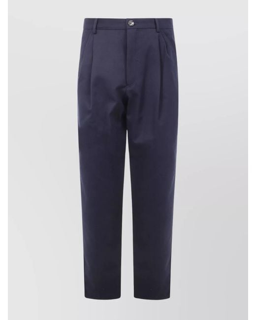 Brunello Cucinelli Blue Tailored Chino Trousers for men