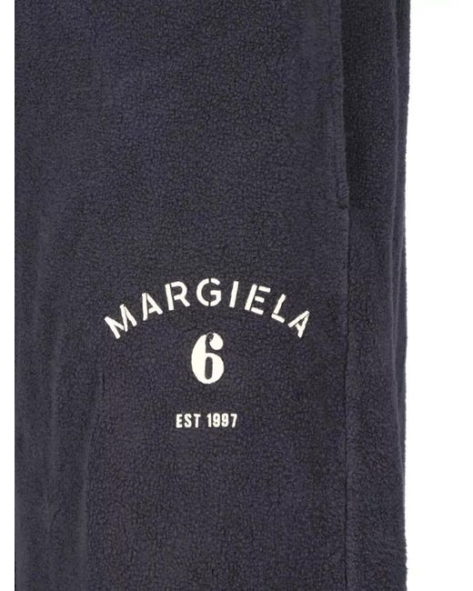 MM6 by Maison Margiela Blue Straight Cut Pants Side Pockets Detail for men