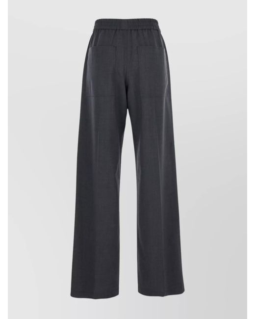 Brunello Cucinelli Blue Wide-Leg Trousers