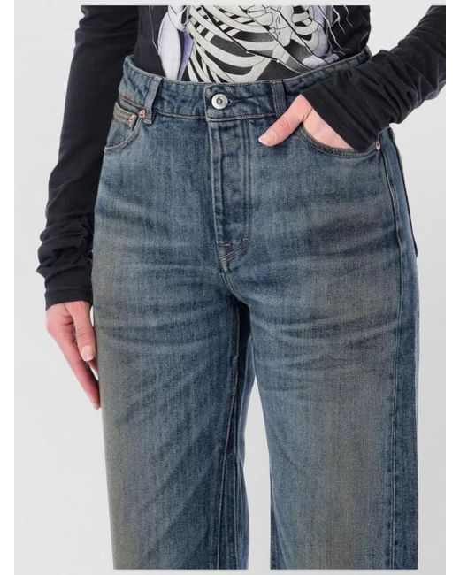 Our Legacy Blue Denim High-Rise Wide-Leg Jeans
