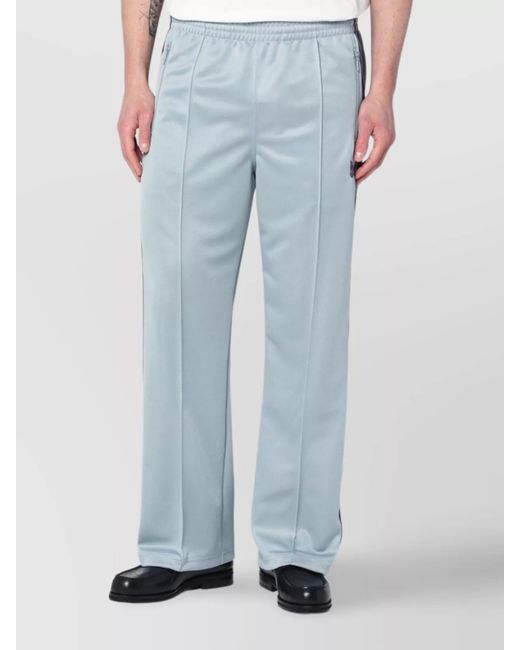 Needles Blue Jogging Pants With Side Stripes And Pockets for men