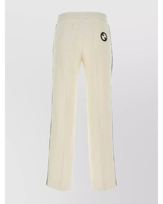 Gucci White Wide-Leg Trousers for men