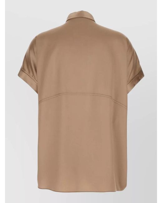 Brunello Cucinelli Natural Silk Shirt