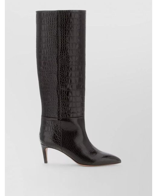 Paris Texas White Leather Knee-High Stiletto Boots