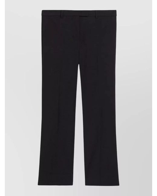 Max Mara Blue Tailored Pants Umanita Front Crease Detail