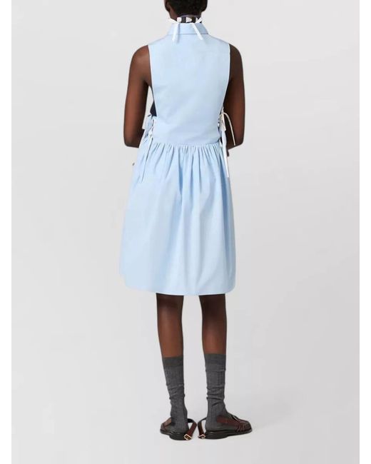 Miu Miu Blue Cotton Shirtdress