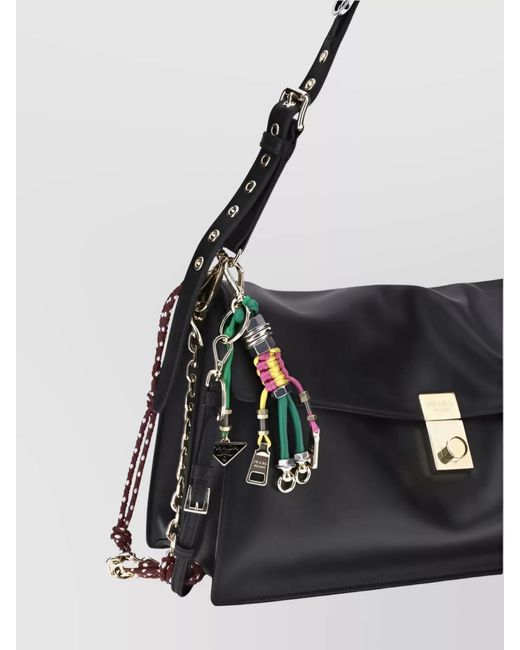 Prada Black Soft Large Leather Shoulder Bag