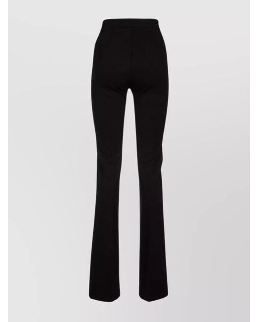 Pinko Black Elevated High Waist Flare Trousers