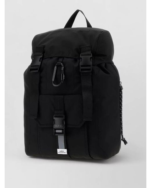 A.P.C. Black Nylon Trek Backpack for men