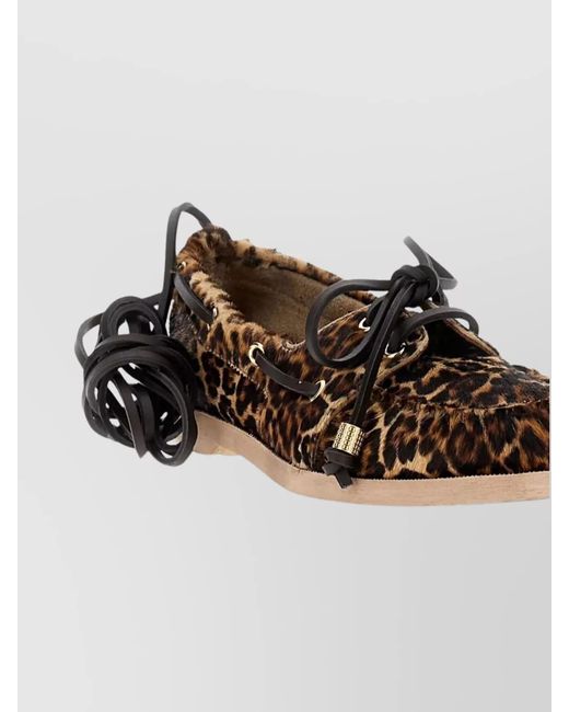 Golden Goose Deluxe Brand Multicolor Leather Leopard-Print Slip-On Sneakers