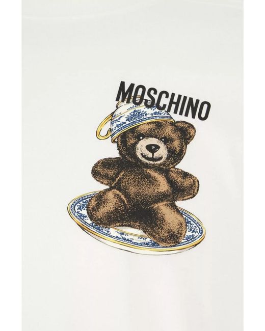 Moschino White Cotton T-Shirt for men