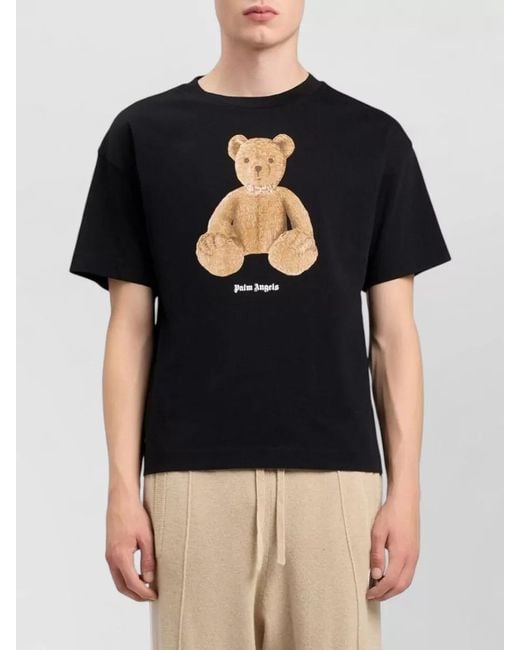Palm Angels Black Bear Regular Tee for men