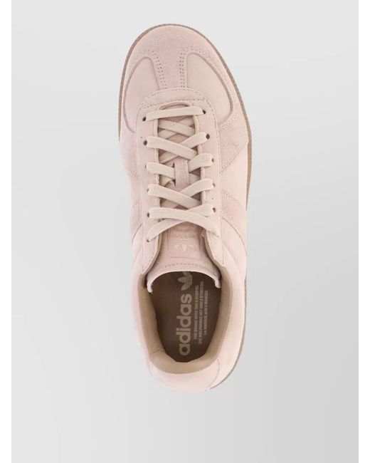 Adidas Pink Leather Low Top Lace-Up Shoes