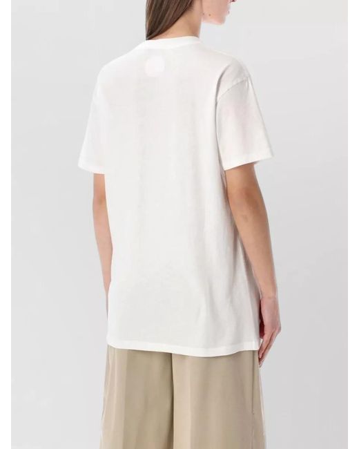 Anine Bing White Logo Print Cotton Jersey T-Shirt