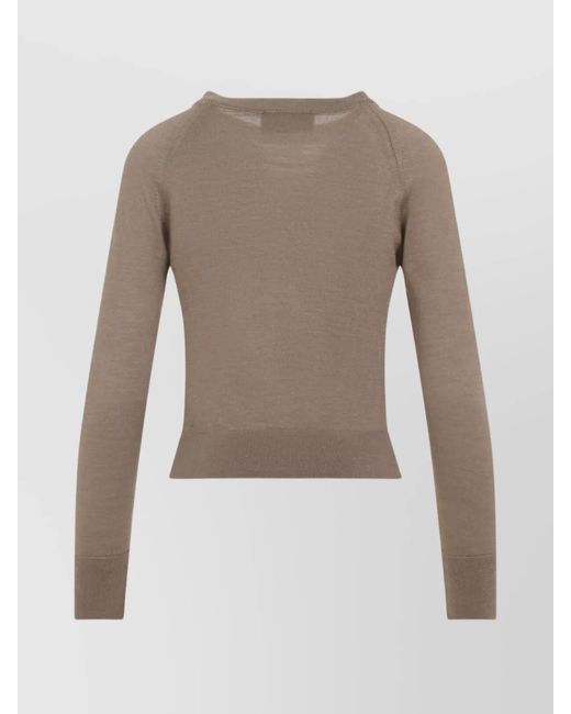 Simone Rocha Natural Silk Merino Wool Embellished Jumper